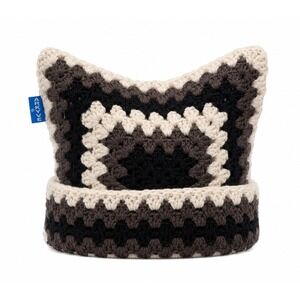 Arkyve Crochet Cat Hat One Size Brown & Black 1OF1